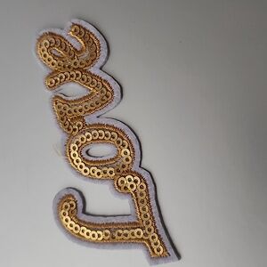 SPARKLE SEQUINS LOVE IRON ON PATCH